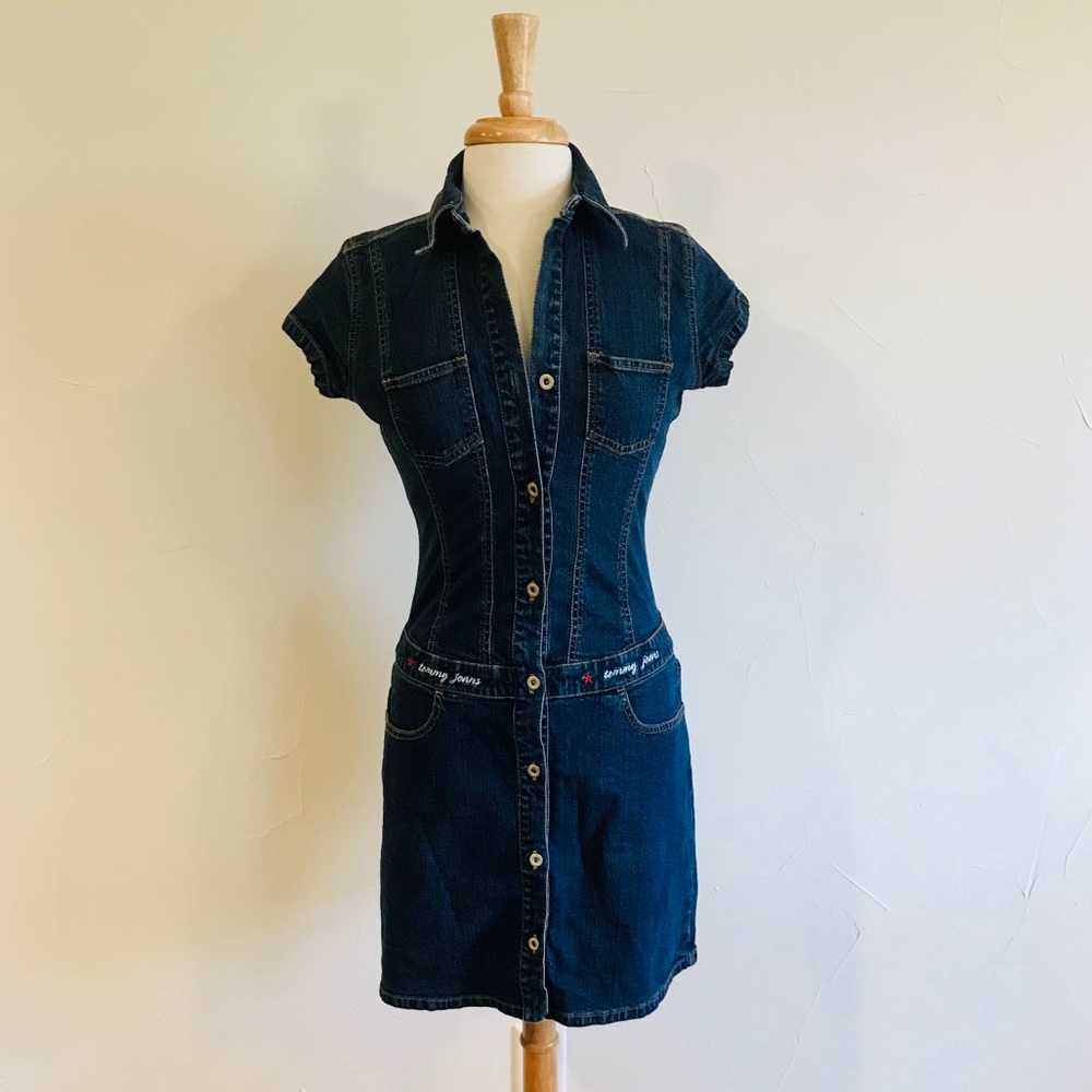 Vintage Tommy Hilfiger Denim Dress (Size Medium)